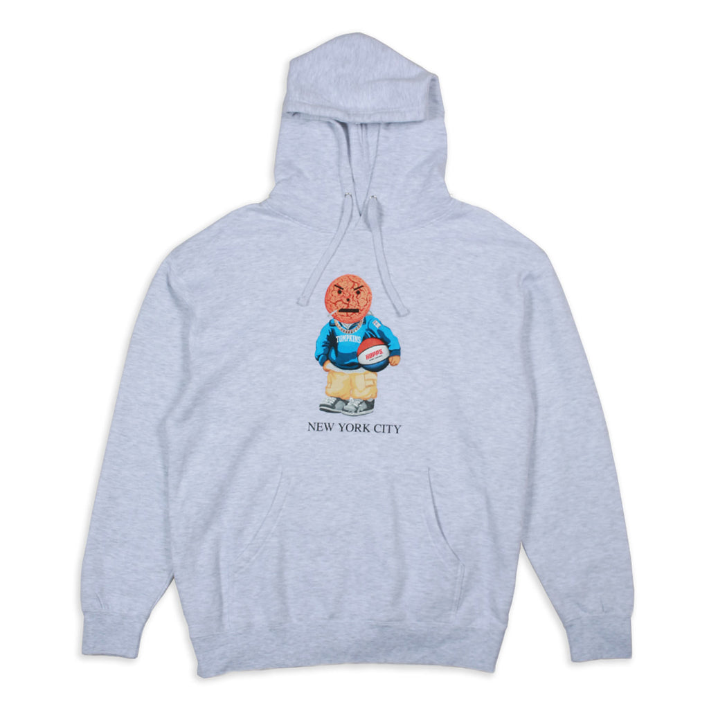 Hopps Skateboards x Quartersnacks TF Snackman Pullover Hoodie Heather Grey