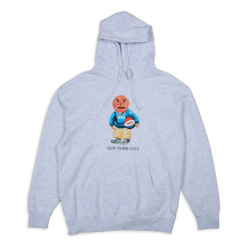Hopps Skateboards x Quartersnacks Snackman Pullover Hoodie Heather Grey