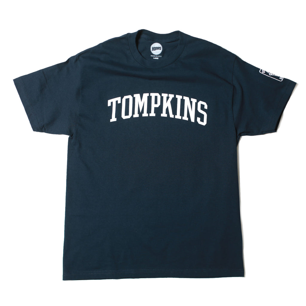 Hopps Skateboards x Quartersnacks Tompkins Tee Navy
