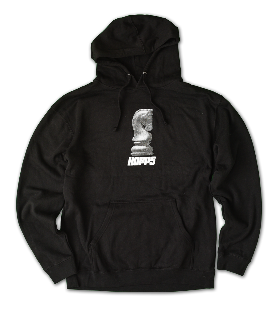 Hopps Skateboards Chess Pullover Hoodie Black