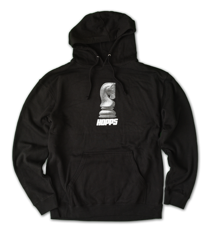 Hopps Skateboards Chess Pullover Hoodie Black