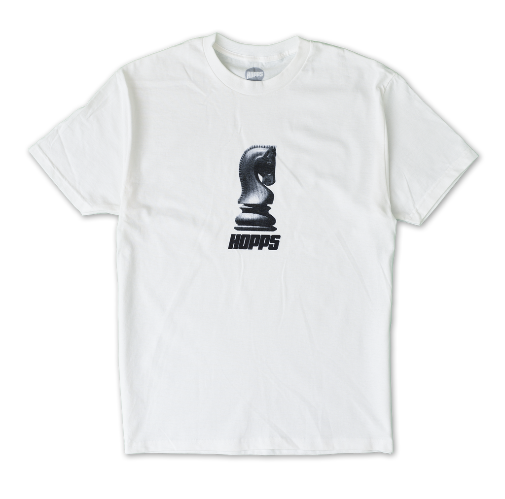 Hopps Skateboards Chess T-Shirt White