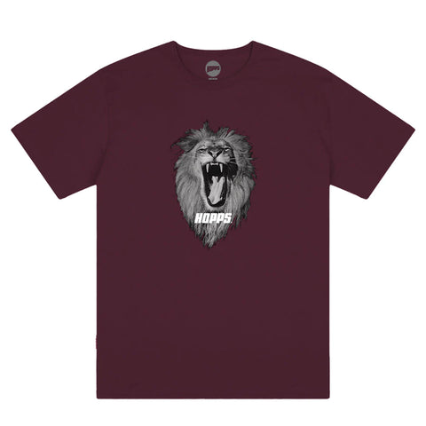 HOPPS SKATEBOARDS LION TEE MAROON